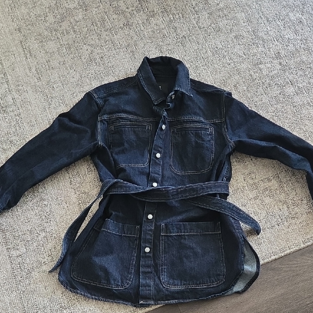 Banana Republic Belted Denim Jacket Size M